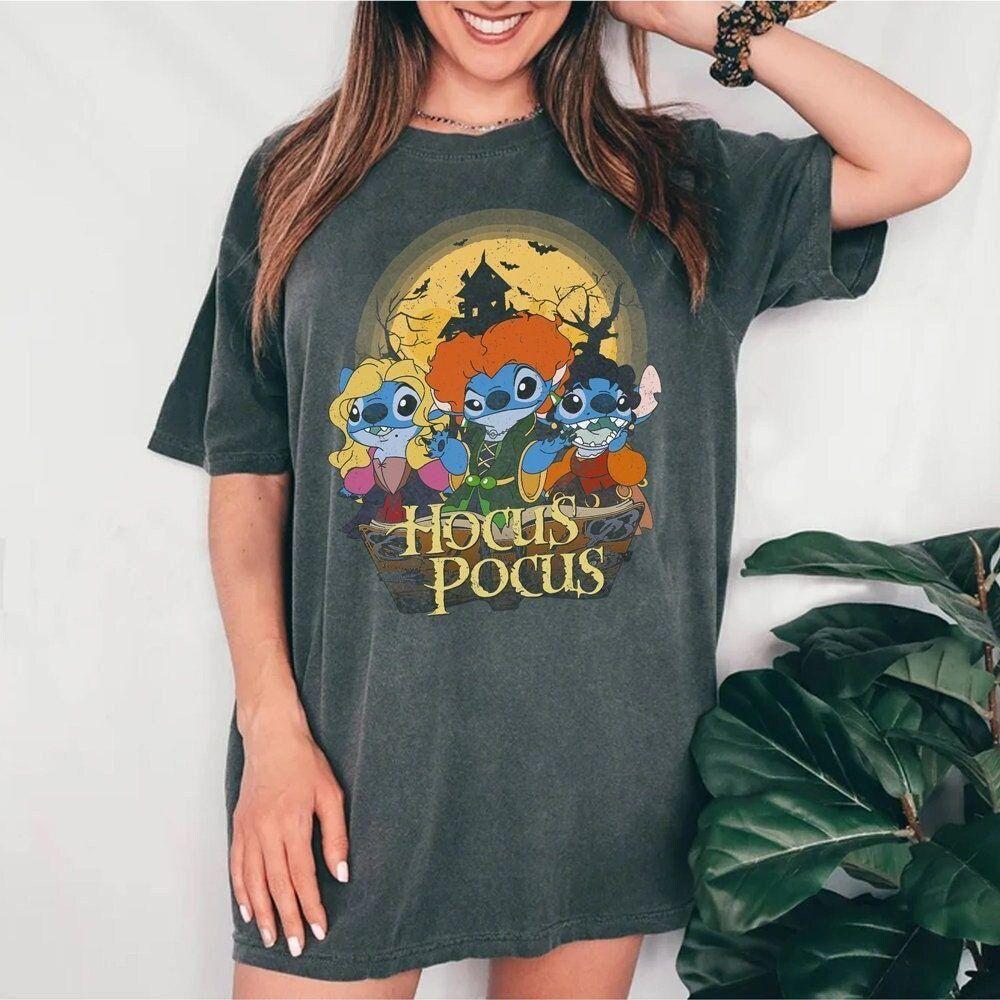 Retro Disney Stitch Hocus Pocus Vuitino Shirt